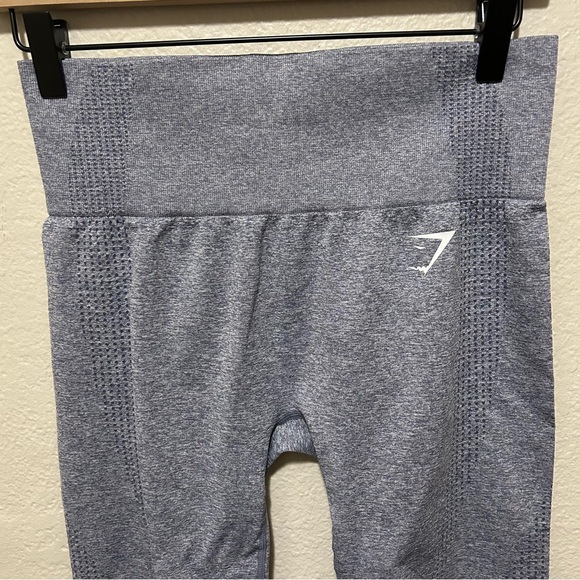 Gymshark Vital Seamless Leggings Blue Gray Small High Waisted Sculpt Original - Picture 2 of 4
